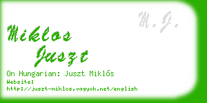 miklos juszt business card